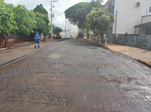 Prefeitura realiza recape asfáltico no Distrito de Aquidaban