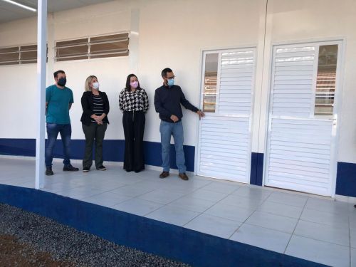 Entrega das salas modulares CMEI V Luiza