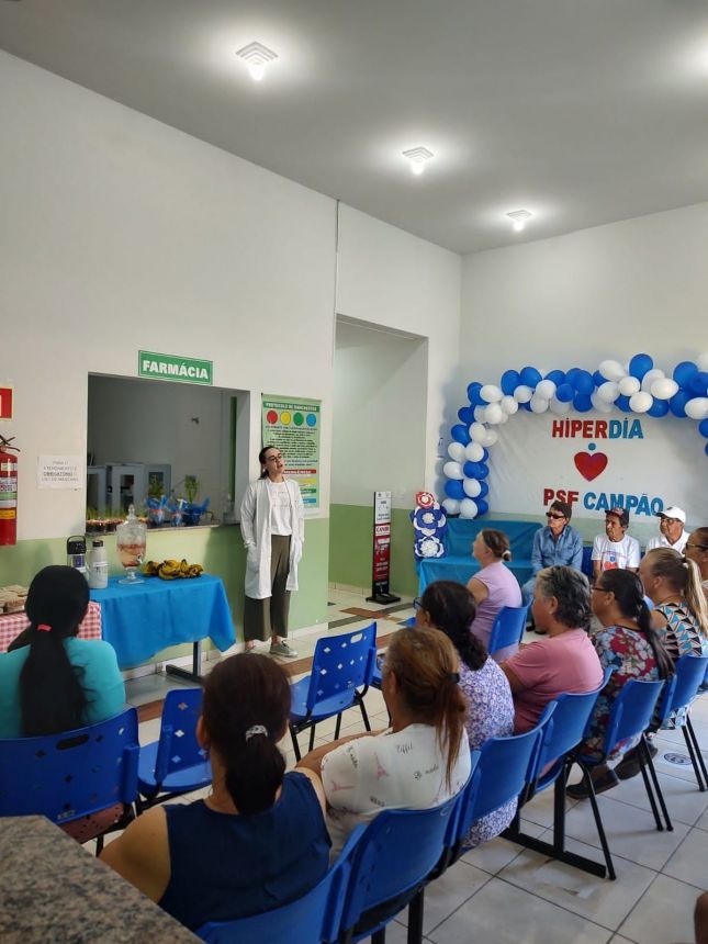 Equipe PSF Campão realiza encontro com o grupo de apoio ao paciente hipertenso e diabético - HIPERDIA