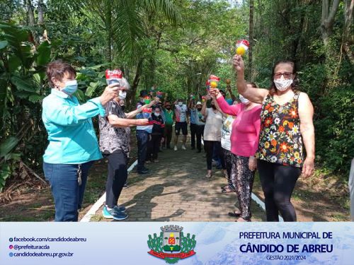 ENCONTRO DA MELHOR IDADE REÚNE IDOSOS PARA PARTICIPAREM DE PALESTRA E CAMINHADA.