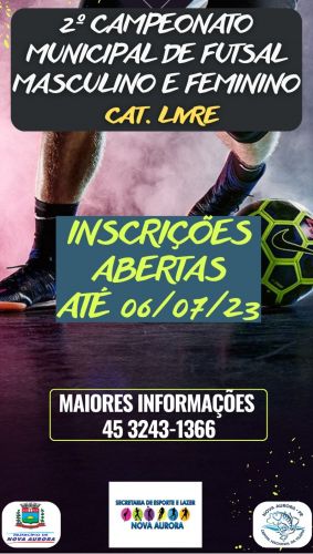 Secretaria de Esporte e Lazer abre inscrições para Campeonatos