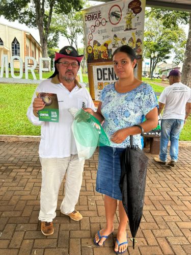 A equipe epidemiológica realizou uma blitz para alertar sobre a Dengue no município