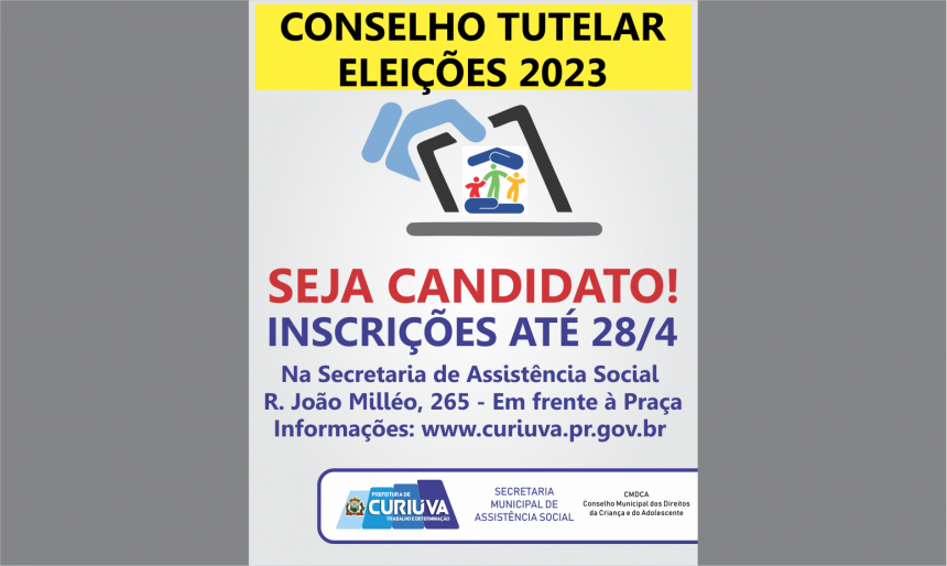 Eleições do Conselho Tutelar: inscrições vão até 28/4