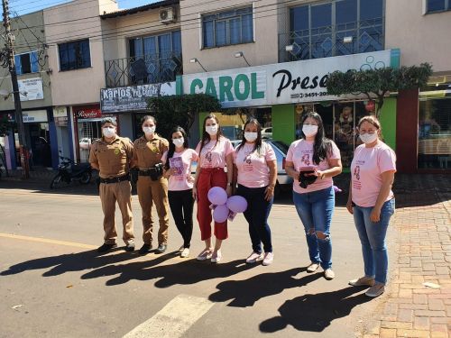 São Pedro do Ivaí realiza blitz informativa de combate à violência doméstica.