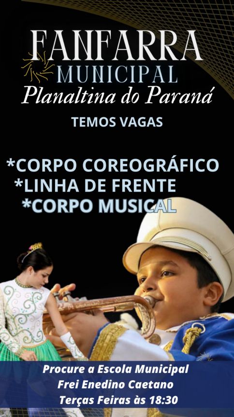 Inscrições para Fanfarra Municipal