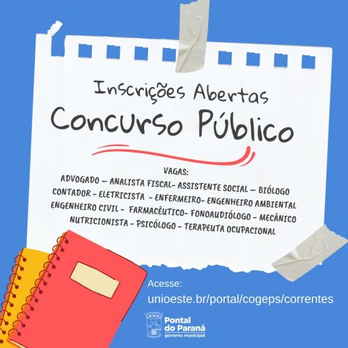 Pontal do Paraná abre concurso público com 28 vagas de níveis médio e superior. Prazo de inscrições vai até 5 de março