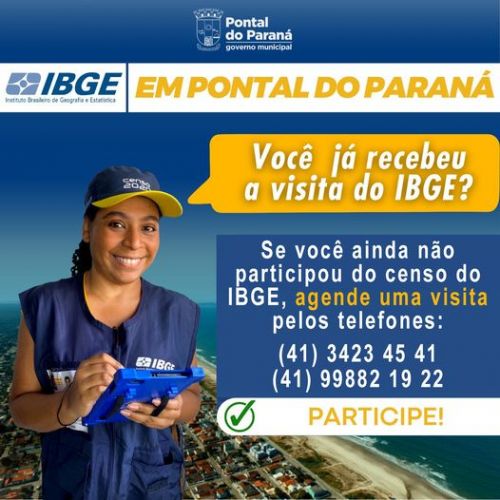 PARTICIPE DO CENSO DO IBGE E AJUDE PONTAL DO PR