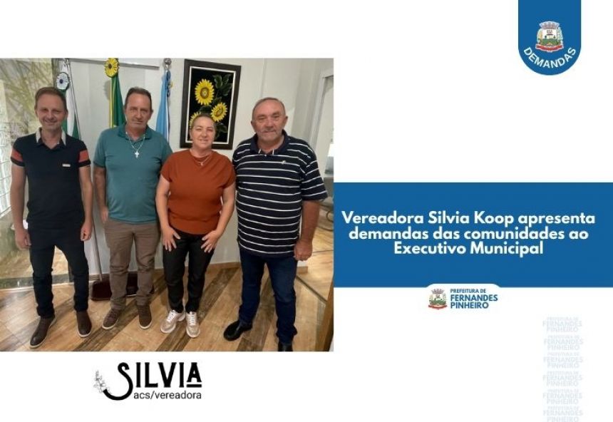 Vereadora Silvia Koop apresenta demandas das comunidades ao Executivo Municipa