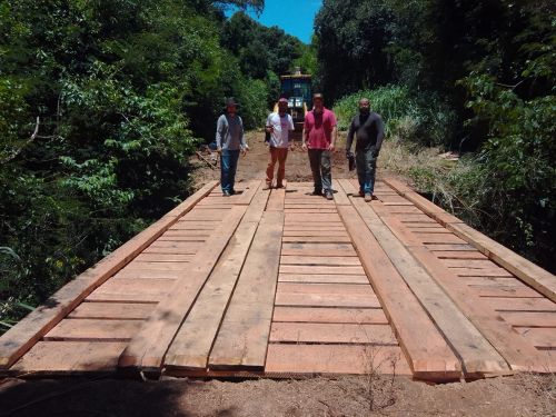 Recuperação de ponte no Distrito do Pocinho.