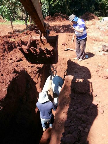 Construção de galerias de águas pluviais na Vila Rural 