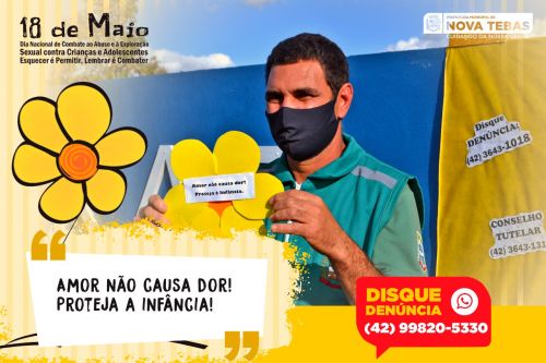 Campanha de combate ao abuso e exploração sexual de crianças e adolescentes 