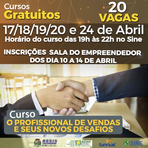 Curso para profissional de vendas e seus novos desafios está com inscrição aberta